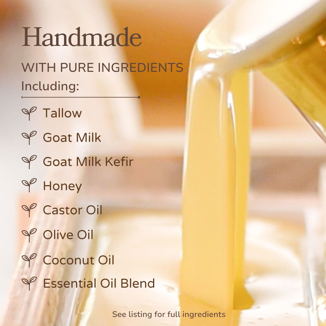 Sweet Almond + Honey Handmade Tallow and Goat Milk Soap Bar - Reskined- Best Price in United States