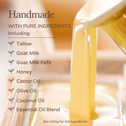 Sweet Almond + Honey Handmade Tallow and Goat Milk Soap Bar - Reskined- Best Price in United States