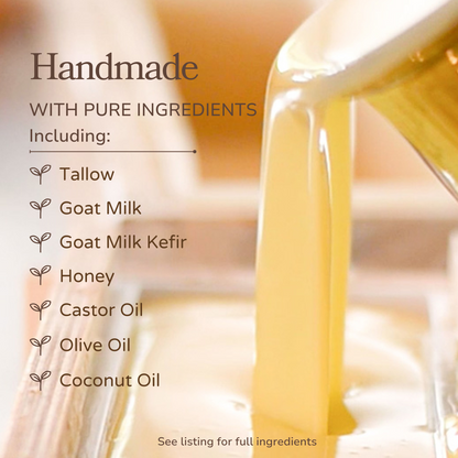 Milk + Honey Fragrance Free Handmade Tallow and Goat Milk Soap Bar - Reskined- Best Price in United States