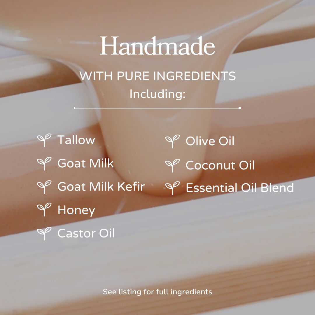 Pink Salt + Grapefruit Cleansing Bar Handmade Tallow and Goat Milk Soap Bar - Reskined- Best Price in United States