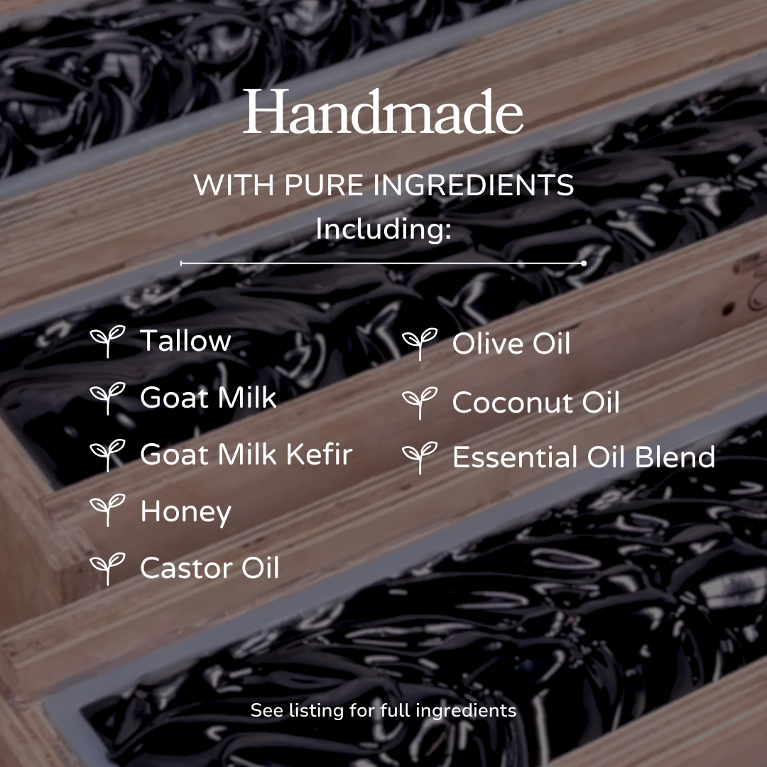 Clarifying Charcoal Bar Handmade Tallow and Goat Milk Soap Bar - Reskined- Best Price in United States