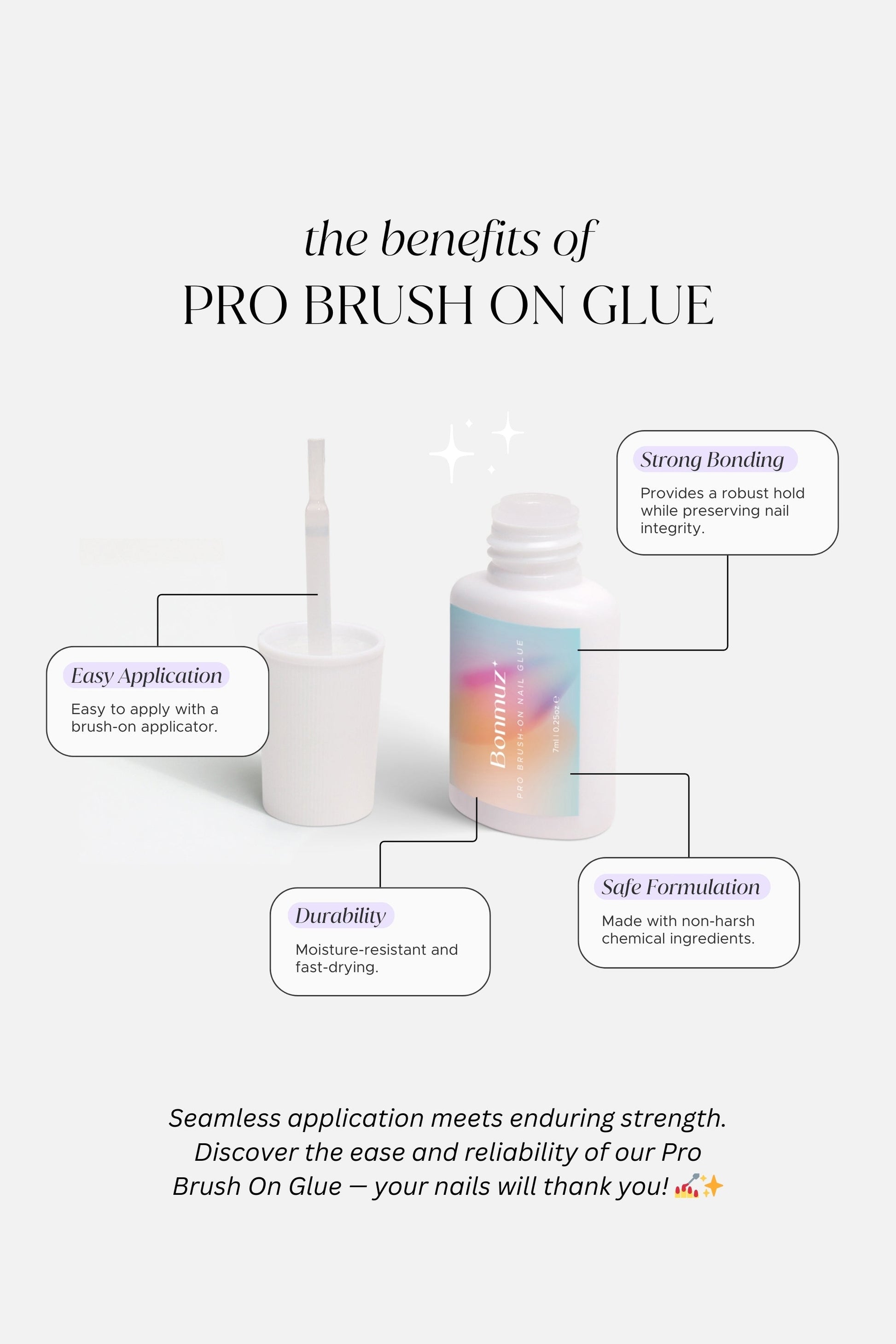 Pro Brush-On Nail Glue - Reskined- Best Price in United States
