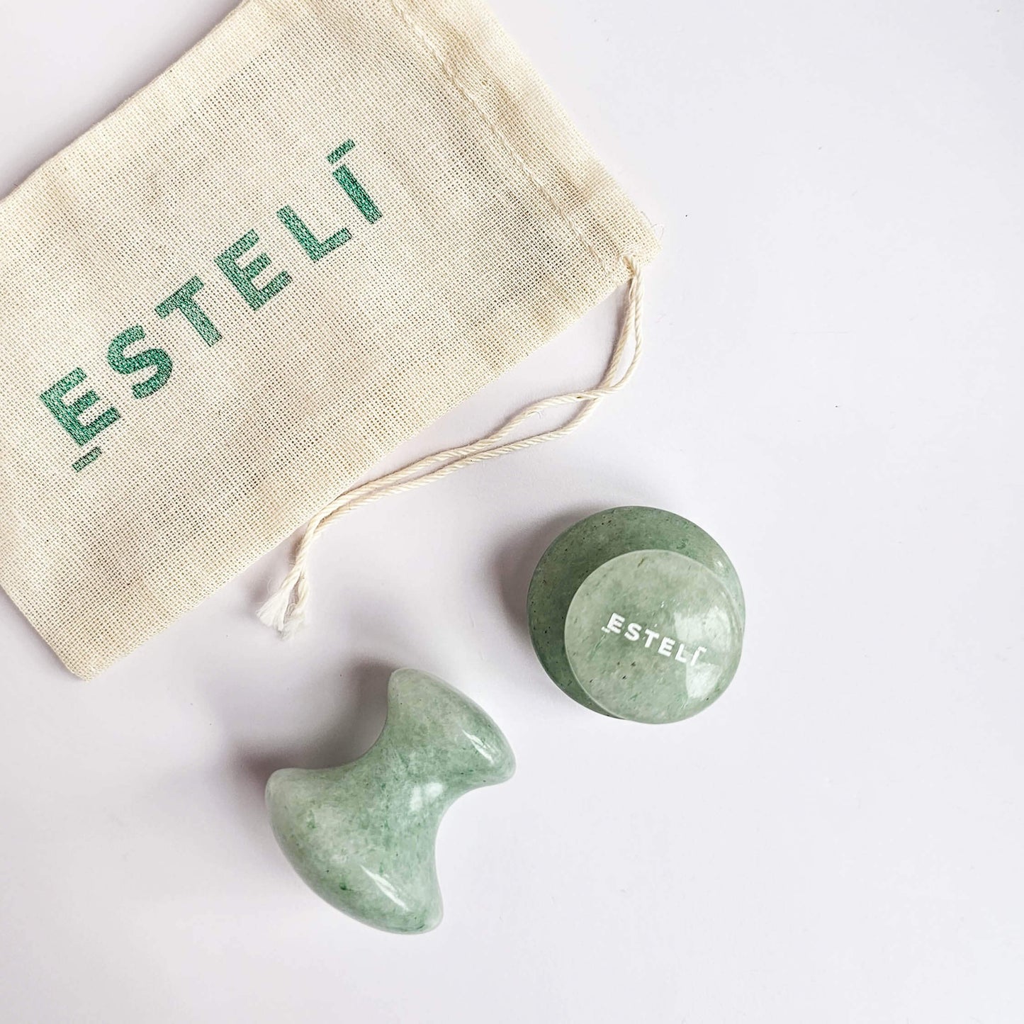 Pair of Aventurine Mushroom Gua Sha - Reskined- Best Price in United States