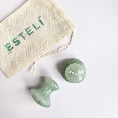 Pair of Aventurine Mushroom Gua Sha - Reskined- Best Price in United States
