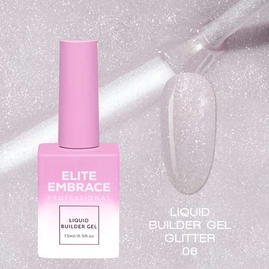 ELITE EMBRACE Professional Liquid Builder Gel Glitter 06 15ml ELBGG0615 - Reskined- Best Price in United States