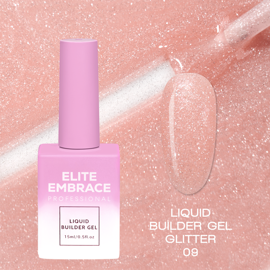 ELITE EMBRACE Professional Liquid Builder Gel Glitter 09 15ml ELBGG0915 - Reskined- Best Price in United States