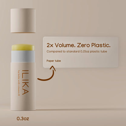 ILIKA Lip balm Organic, Vegan, Plastic-free, 100% Plant-based, 2X Volume, COSMOS Certified Organic, PETA Certified Vegan & Cruelty-Free 2 Pack, Vanilla & Peppermint - Reskined- Best Price in United States