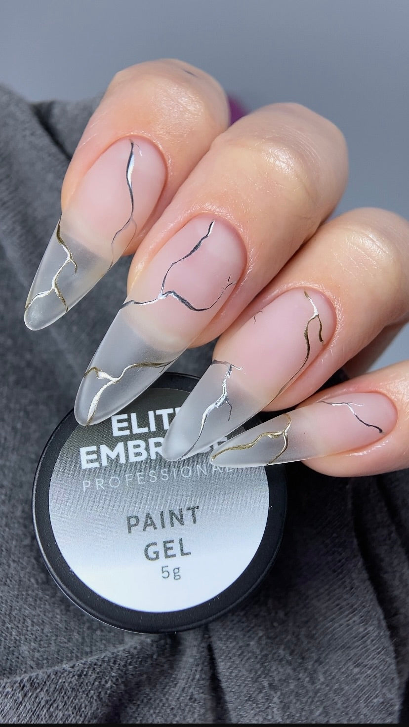 ELITE EMBRACE Professional Metallic Paint Gel Silver 5g  EMGS05 - Reskined- Best Price in United States