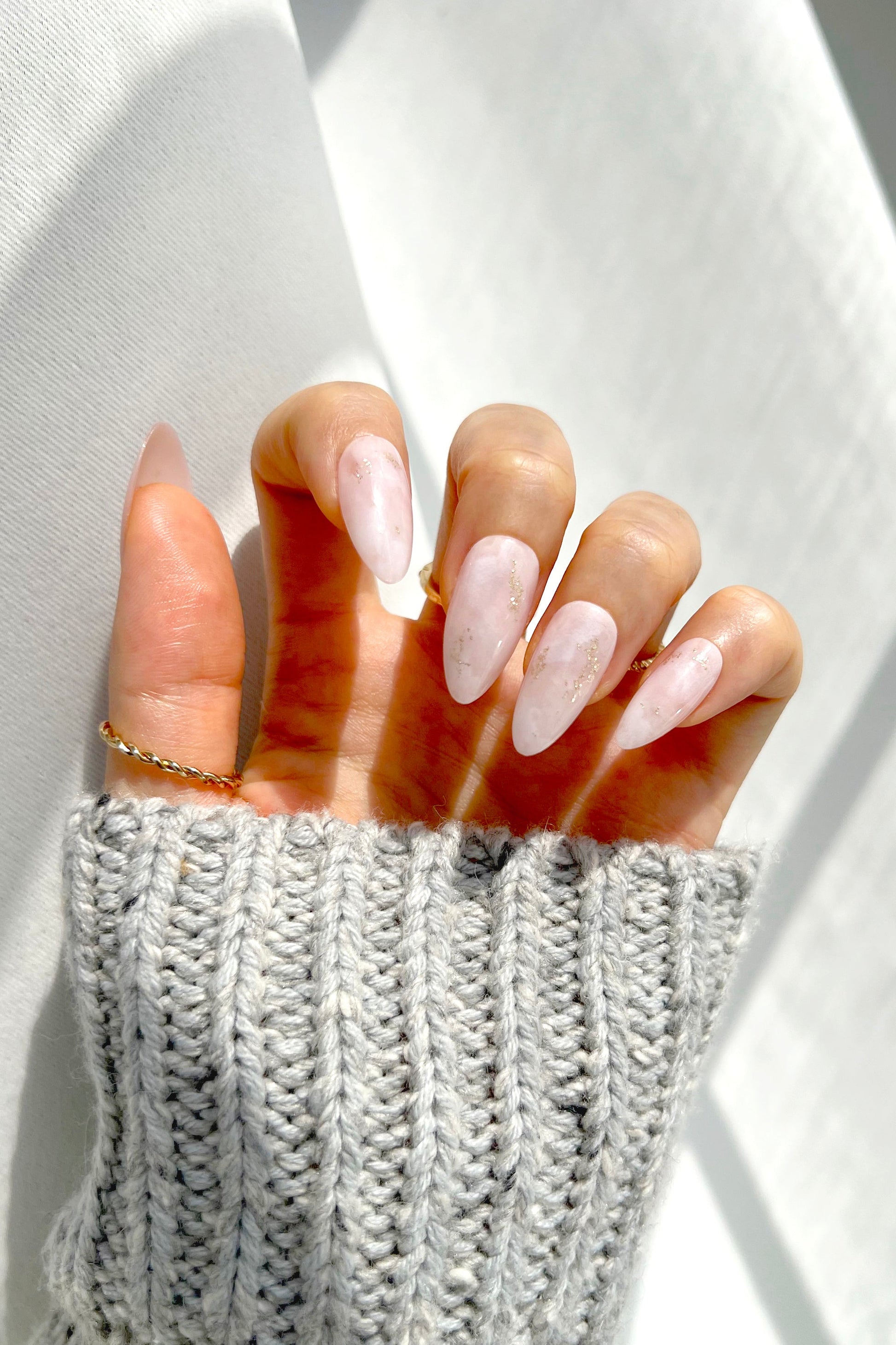 Hushed Shimmer | Soft & Durable Press-On Nails - Reskined- Best Price in United States