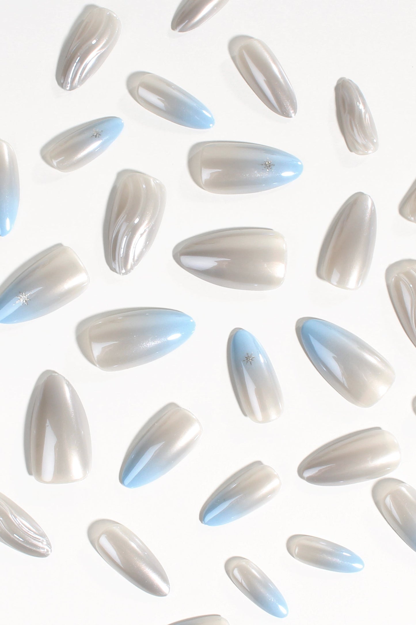 Silver Tide | Soft & Durable Press-On Nails - Reskined- Best Price in United States