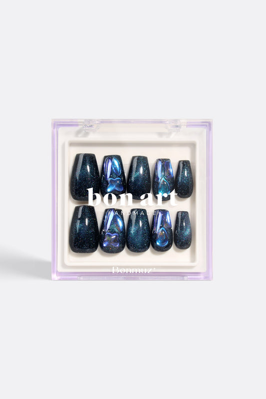 Sapphire Stardust | Pro Handmade Gel Nails - Reskined- Best Price in United States