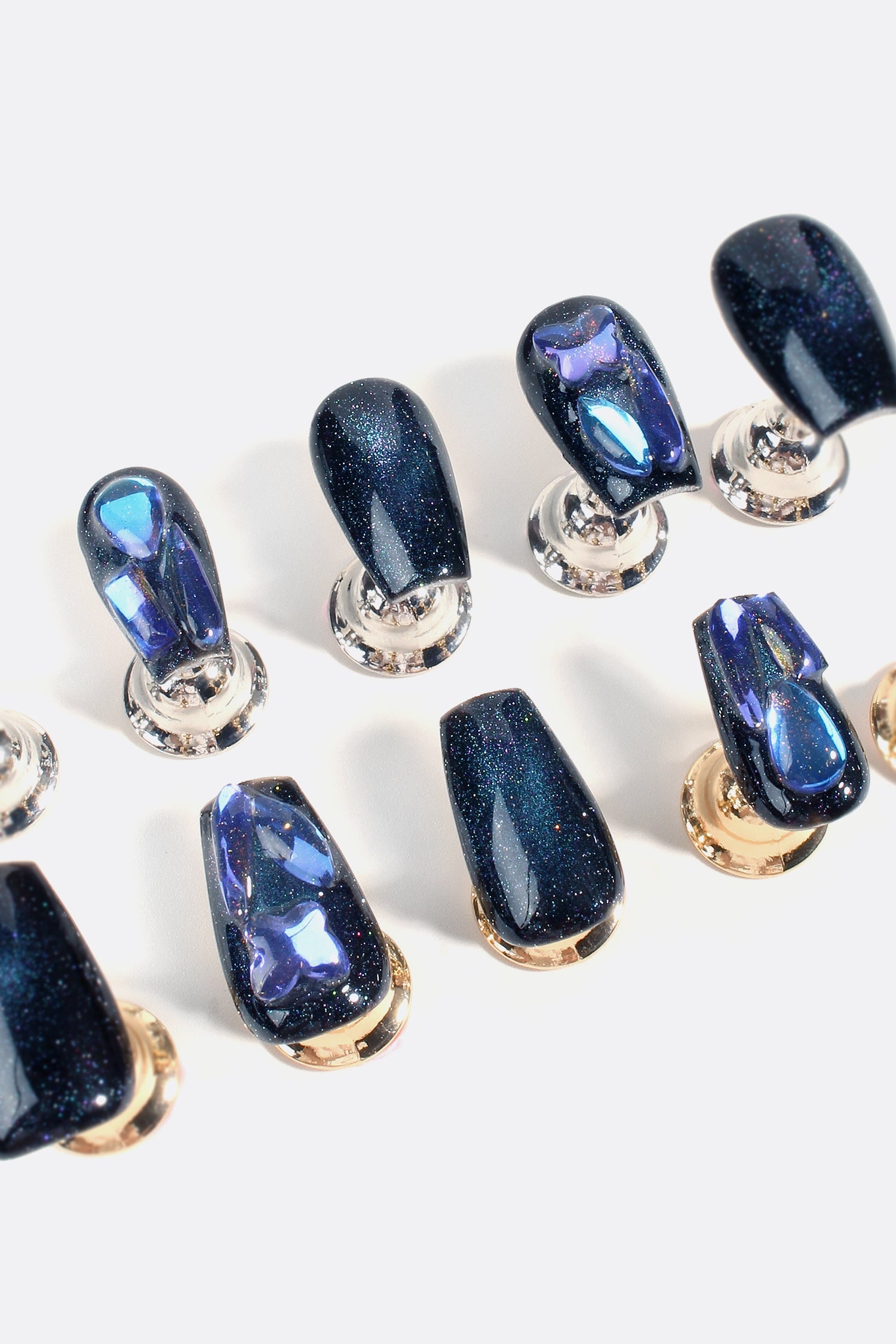 Sapphire Stardust | Pro Handmade Gel Nails - Reskined- Best Price in United States