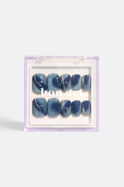 Serenity Waves | Pro Handmade Gel Nails - Reskined- Best Price in United States