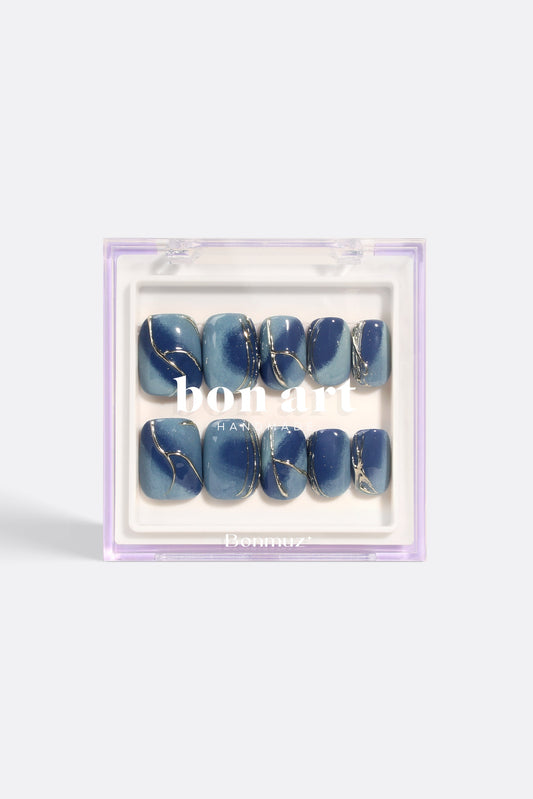 Serenity Waves | Pro Handmade Gel Nails - Reskined- Best Price in United States