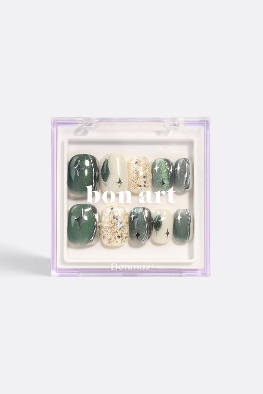 Woodland Glitter Gala | Pro Handmade Gel Nails - Reskined- Best Price in United States