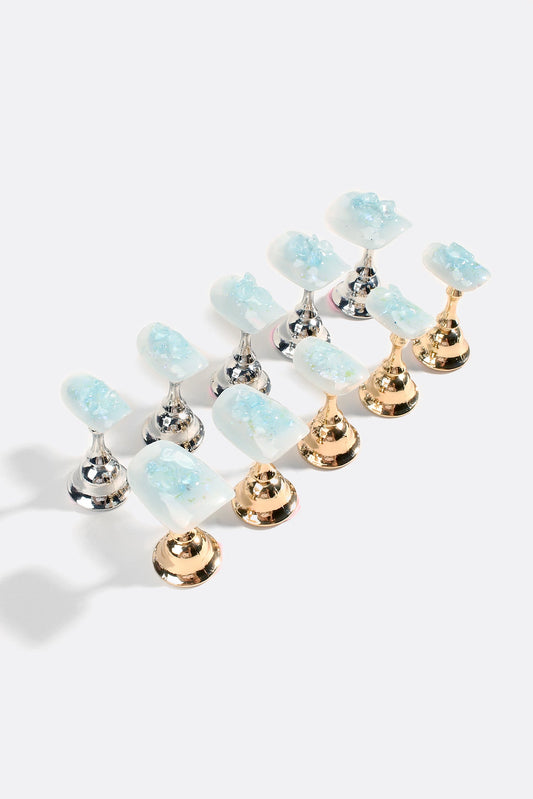 Glacial Gleam | Pro Handmade Gel Nails - Reskined- Best Price in United States
