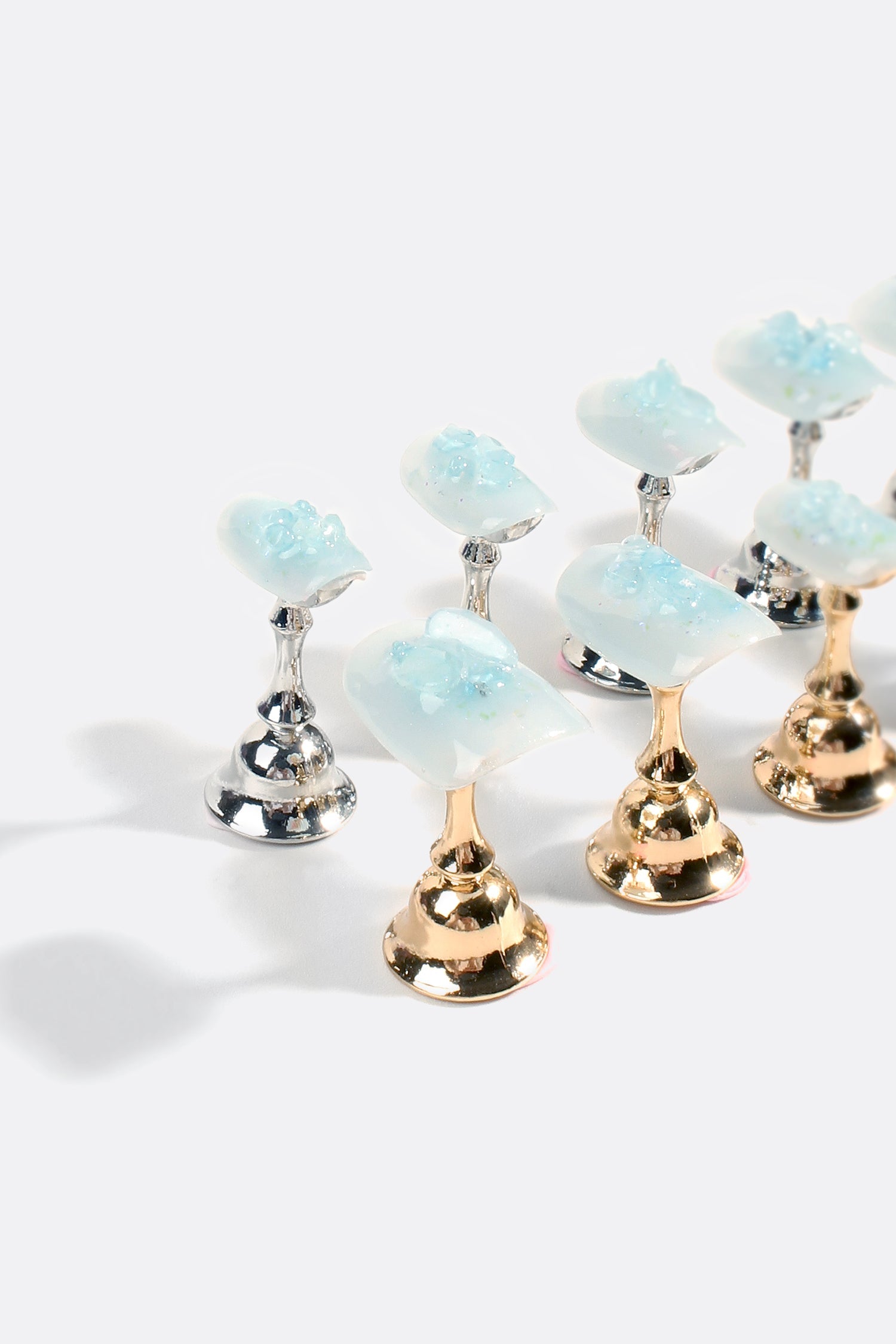 Glacial Gleam | Pro Handmade Gel Nails - Reskined- Best Price in United States