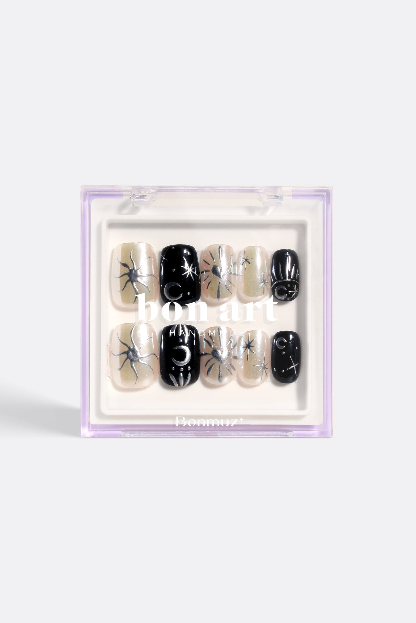 Monochrome Eclipse | Pro Handmade Gel Nails - Reskined- Best Price in United States