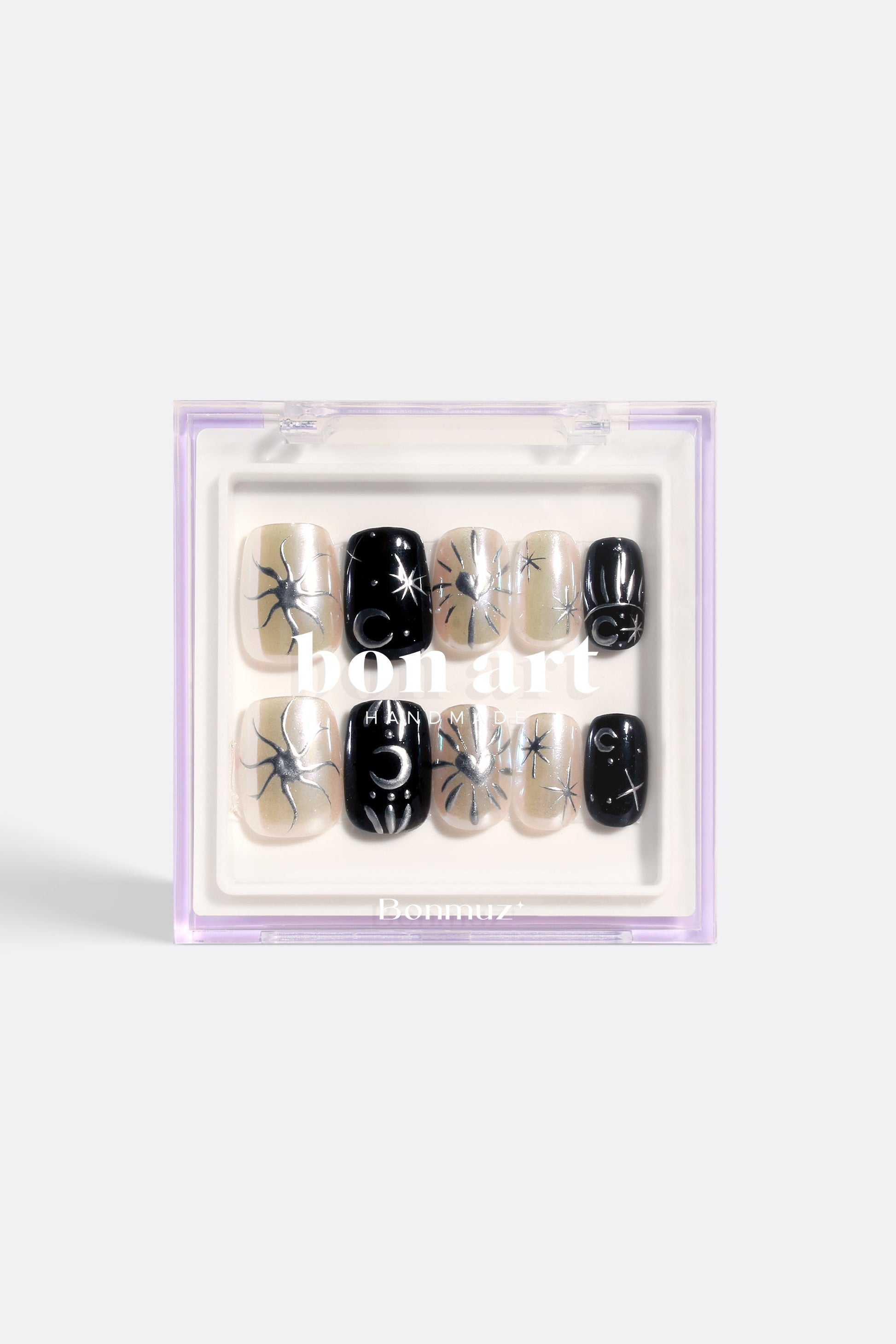 Monochrome Eclipse | Pro Handmade Gel Nails - Reskined- Best Price in United States
