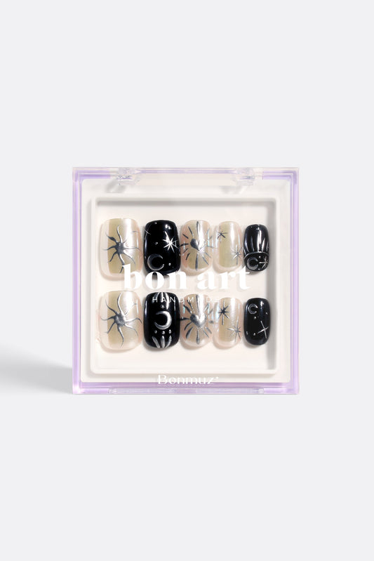 Monochrome Eclipse | Pro Handmade Gel Nails - Reskined- Best Price in United States