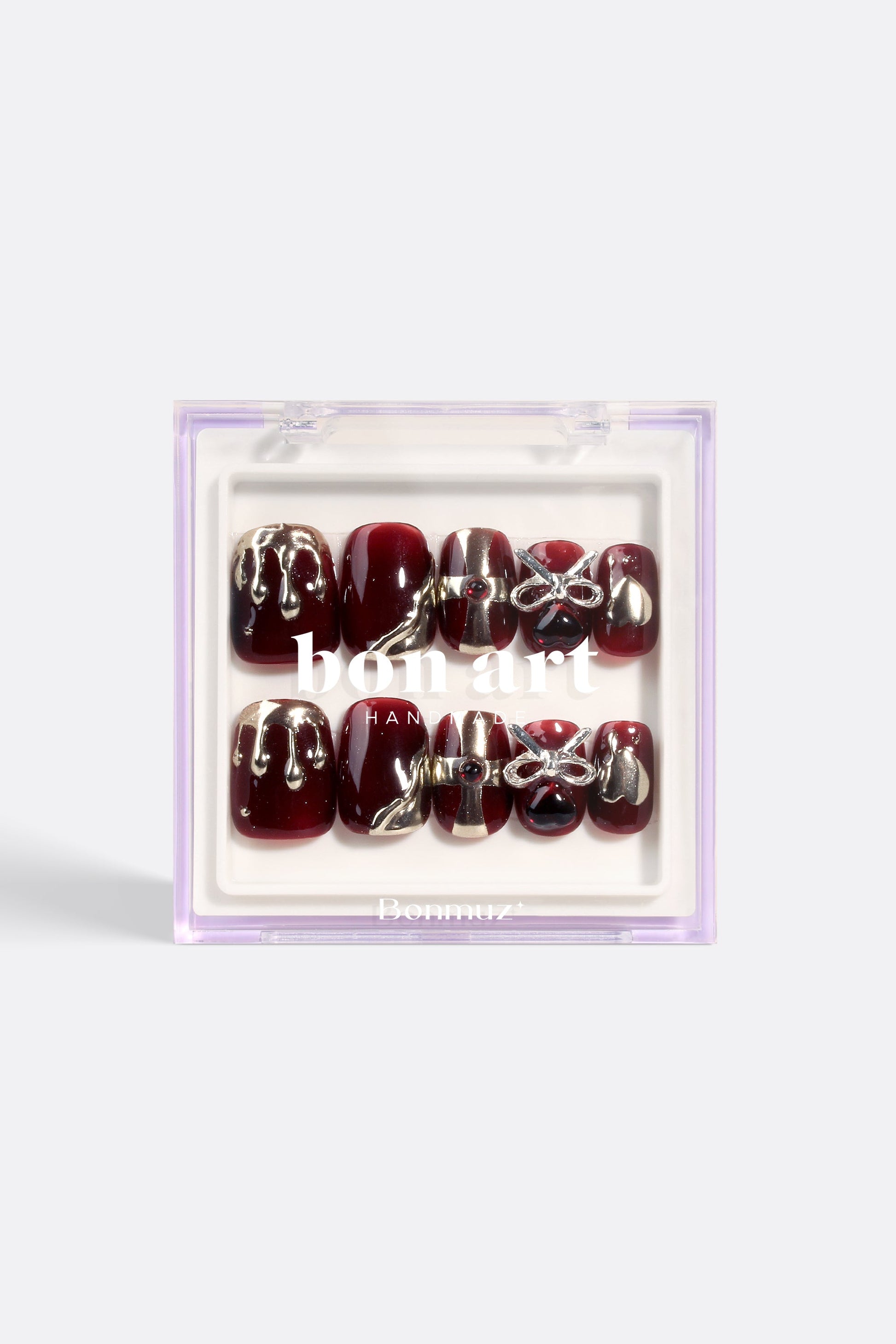 Maroon Castle | Pro Handmade Gel Nails - Reskined- Best Price in United States