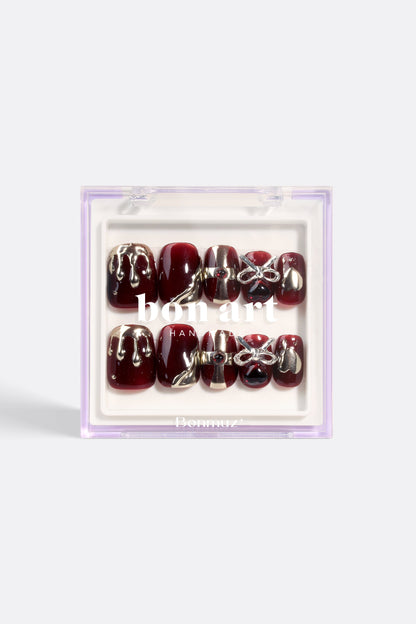 Maroon Castle | Pro Handmade Gel Nails - Reskined- Best Price in United States