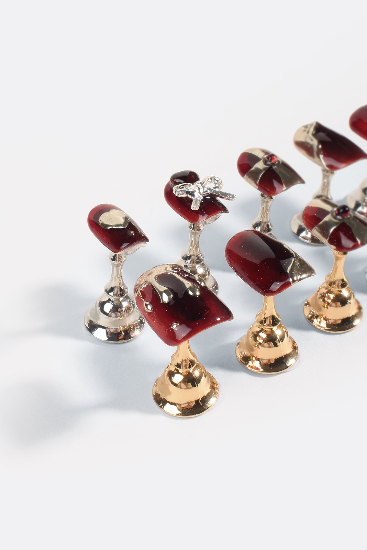 Maroon Castle | Pro Handmade Gel Nails - Reskined- Best Price in United States