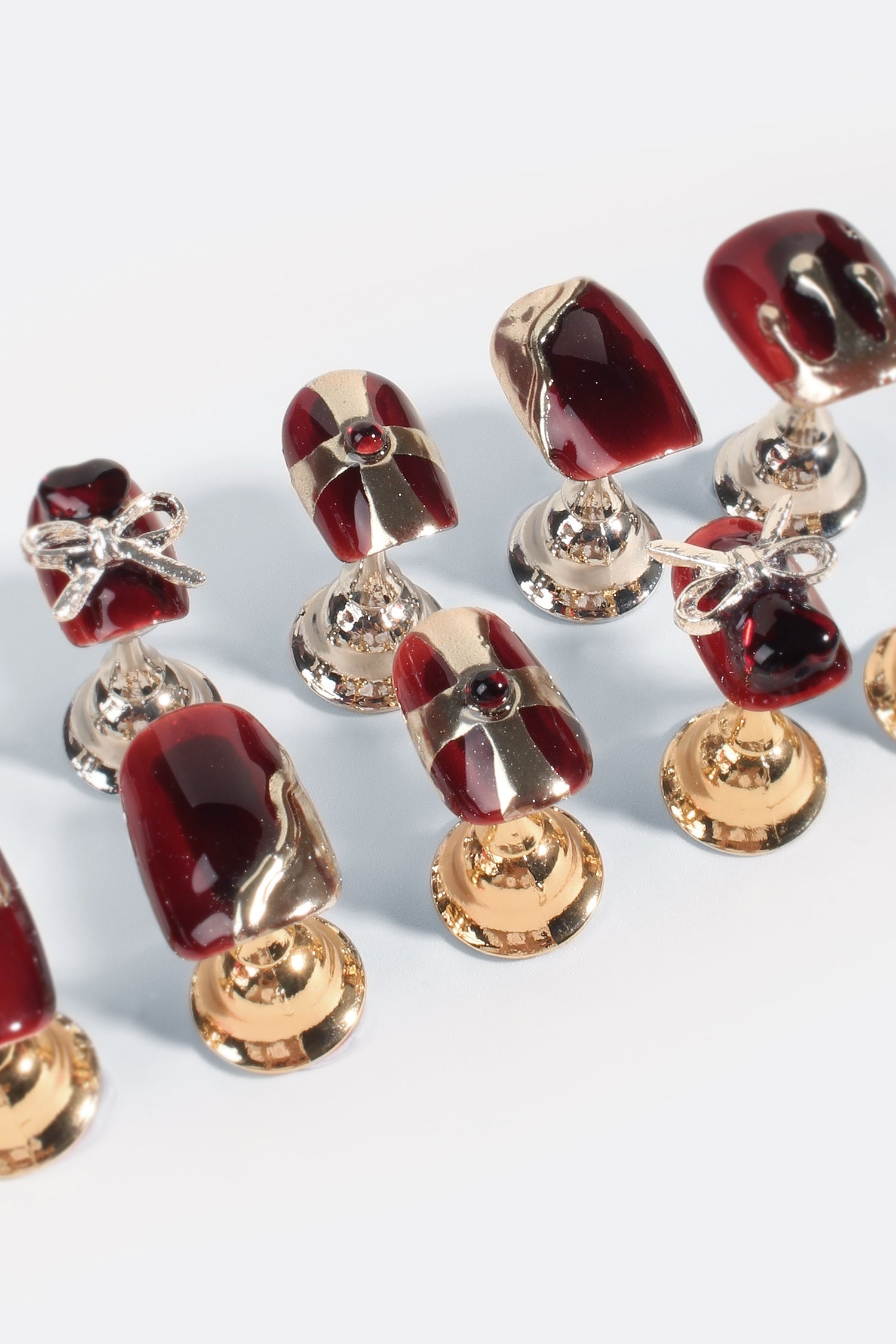 Maroon Castle | Pro Handmade Gel Nails - Reskined- Best Price in United States