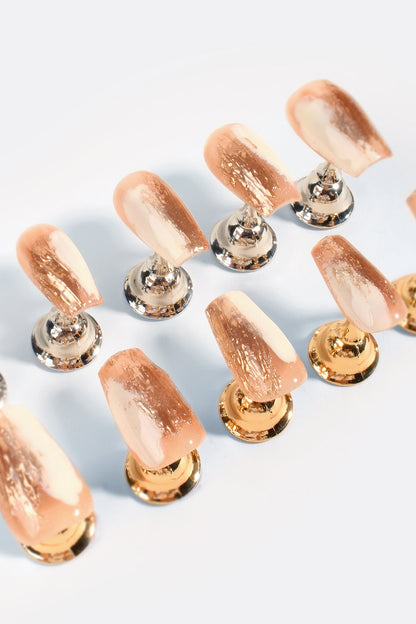 Gilded Crème | Pro Handmade Gel Nails - Reskined- Best Price in United States