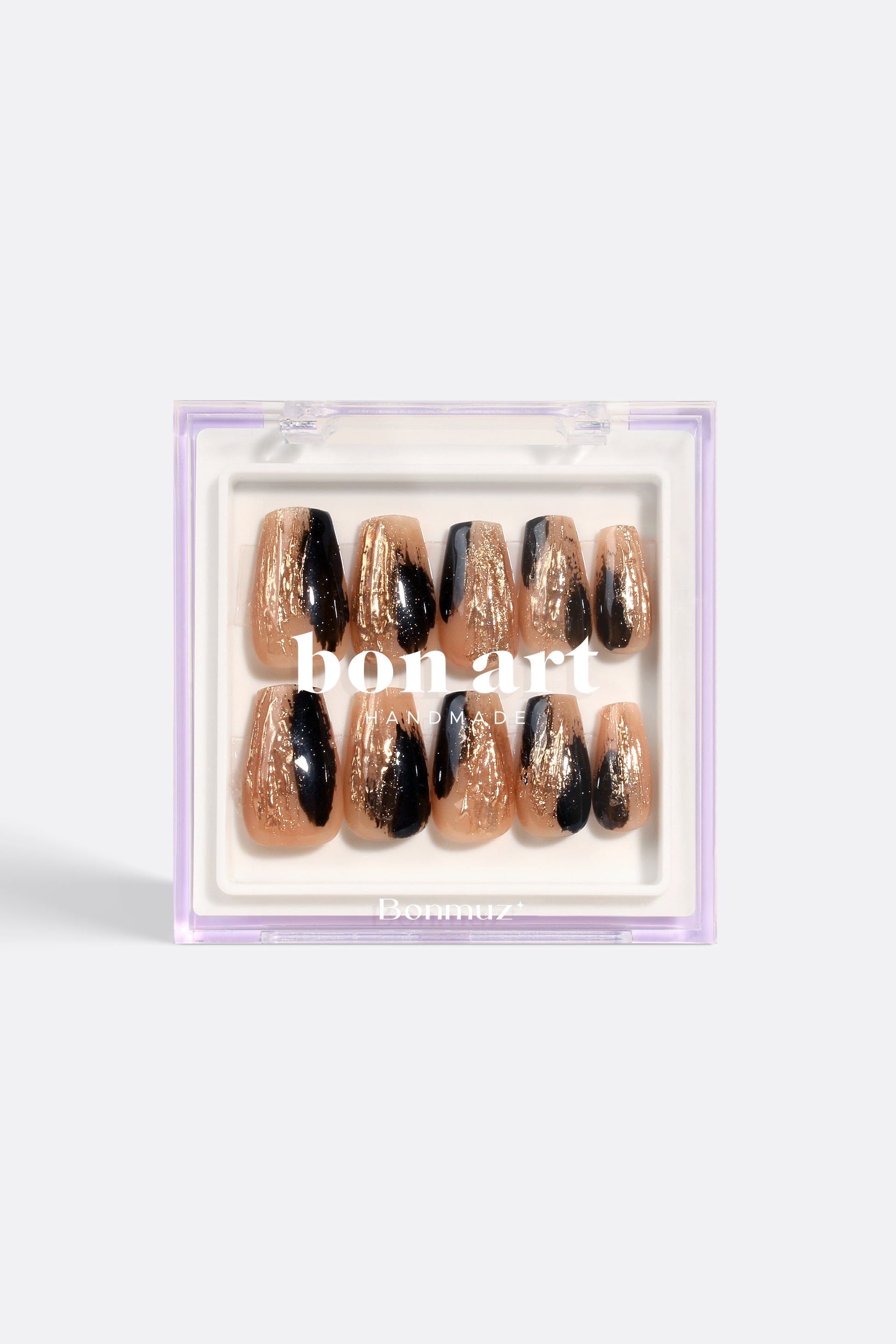 Gilded Noir | Pro Handmade Gel Nails - Reskined- Best Price in United States