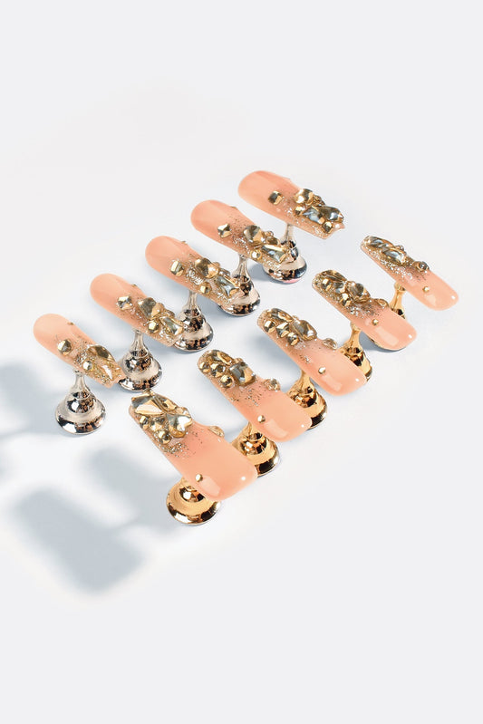 Cleopatra's Gold | Pro Handmade Gel Nails - Reskined- Best Price in United States