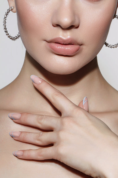 Cornflower Crescent | Soft & Durable Press-On Nails - Reskined- Best Price in United States