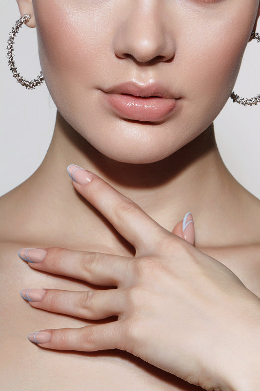 Cornflower Crescent | Soft & Durable Press-On Nails - Reskined- Best Price in United States