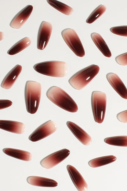 Berry Cocoa Drip | Soft & Durable Press-On Nails - Reskined- Best Price in United States