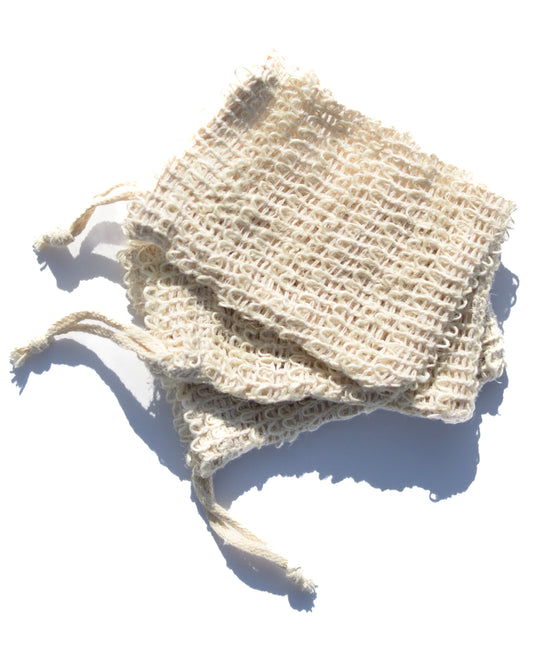 Three Natural Agave Exfoliating Soap Saving Cloth Pouch - Reskined- Best Price in United States