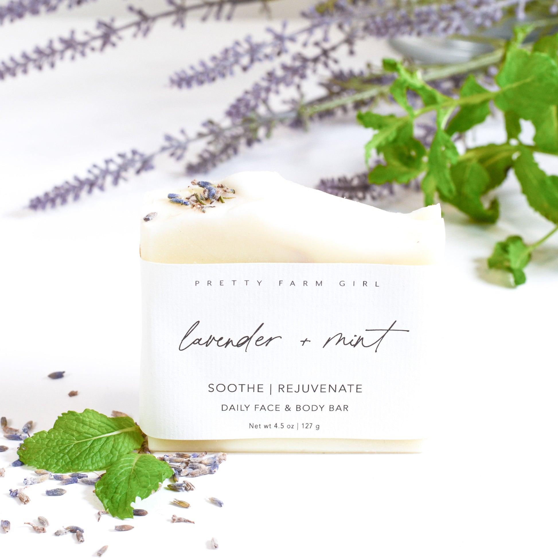 Lavender + Mint Handmade Tallow and Goat Milk Soap Bar - Reskined- Best Price in United States