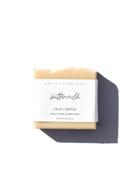 Soft + Gentle Buttermilk Soap Made for Sensitive Skin Fragrance Free Handmade Tallow and Goat Milk Soap Bar - Reskined- Best Price in United States