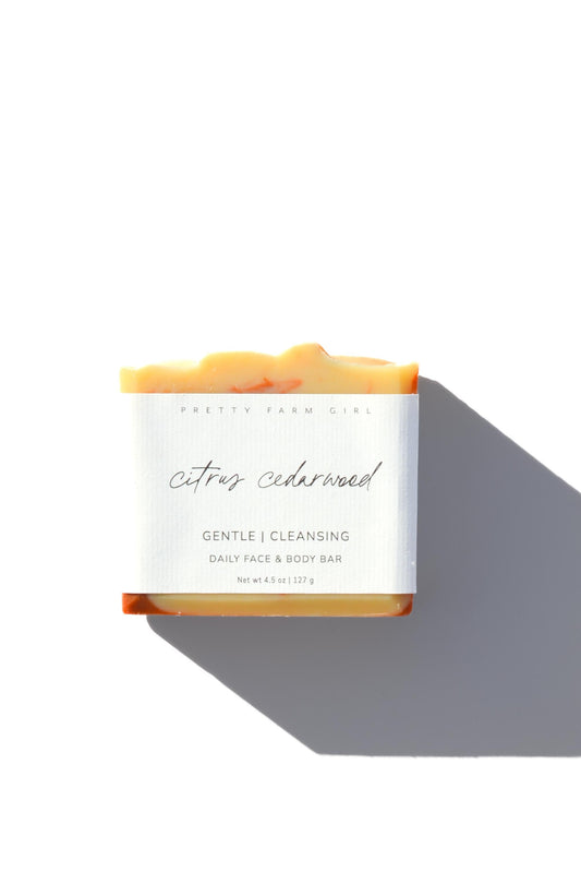 Citrus Cedarwood Handmade Tallow and Goat Milk Soap Bar - Reskined- Best Price in United States