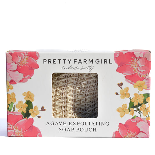 Three Natural Agave Exfoliating Soap Saving Cloth Pouch - Reskined- Best Price in United States