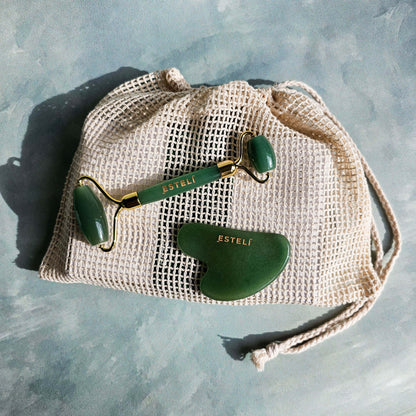 Green Aventurine Roller & Gua Sha Set - Reskined- Best Price in United States