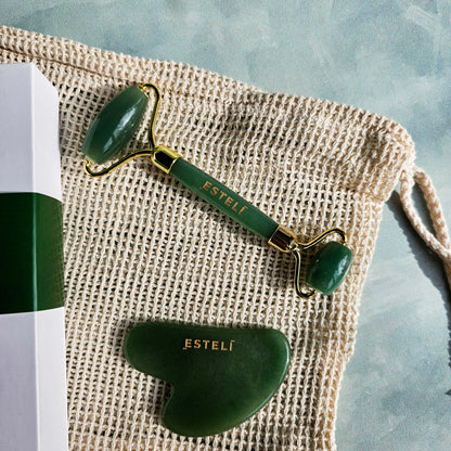 Green Aventurine Roller & Gua Sha Set - Reskined- Best Price in United States