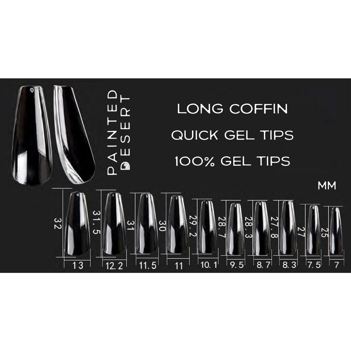 LONG Coffin Quick Gel Tips - Reskined- Best Price in United States