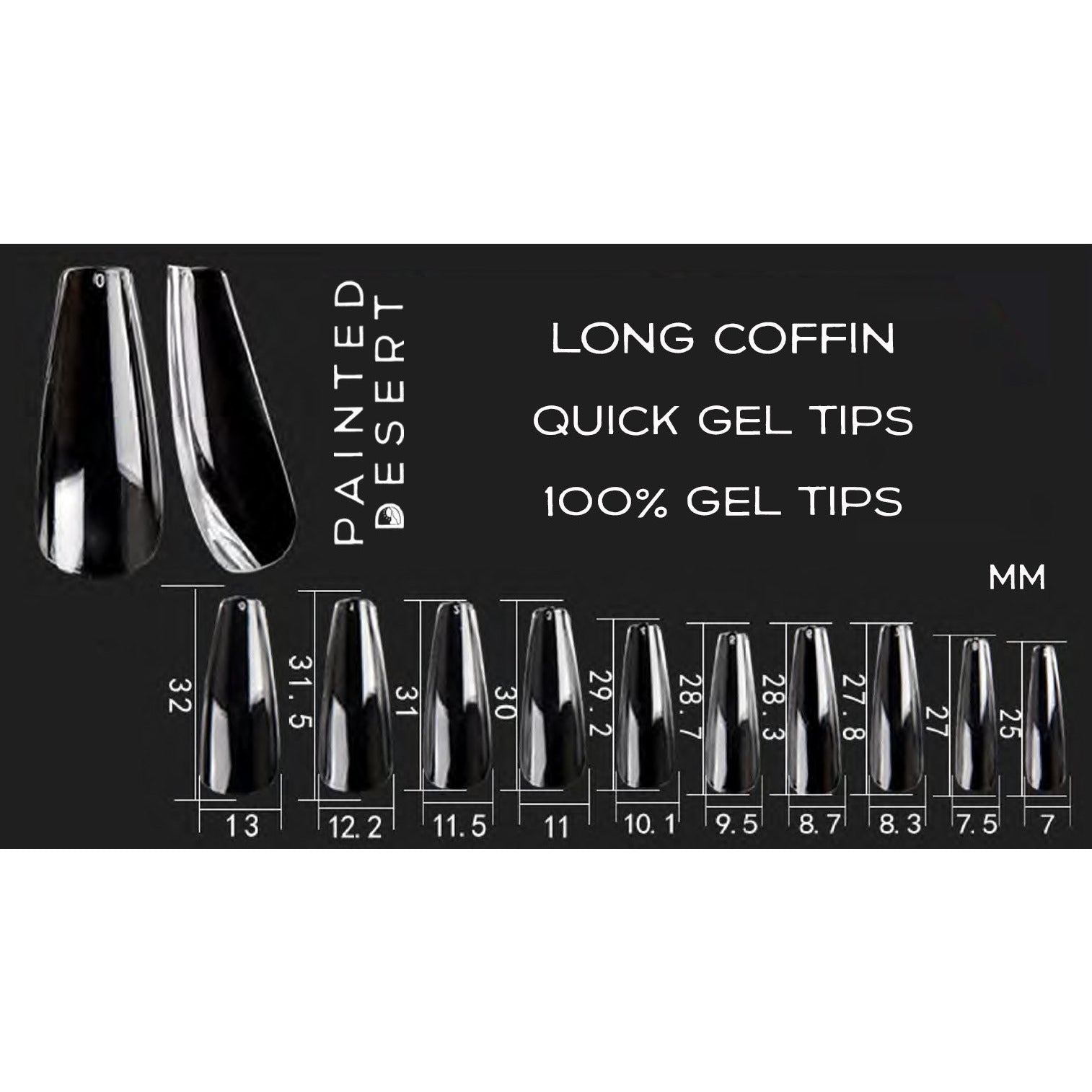 LONG Coffin Quick Gel Tips - Reskined- Best Price in United States