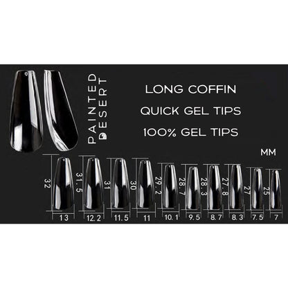 LONG Coffin Quick Gel Tips - Reskined- Best Price in United States