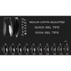Medium Coffin SCULPTED Quick Gel Tips - Reskined- Best Price in United States