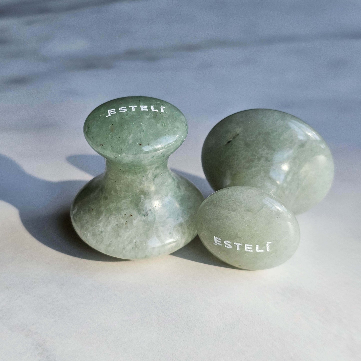 Pair of Aventurine Mushroom Gua Sha - Reskined- Best Price in United States