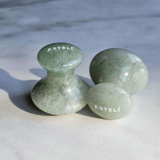Pair of Aventurine Mushroom Gua Sha - Reskined- Best Price in United States