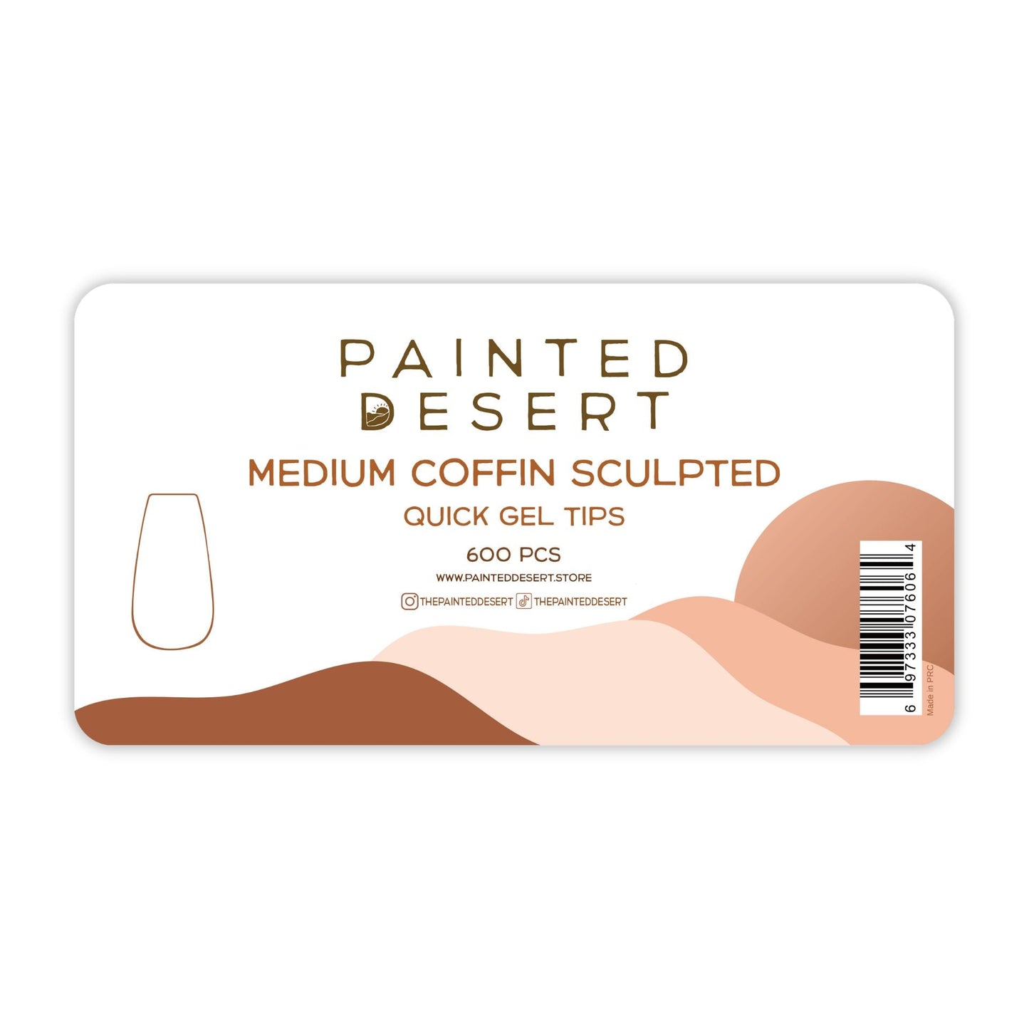 Medium Coffin SCULPTED Quick Gel Tips - Reskined- Best Price in United States