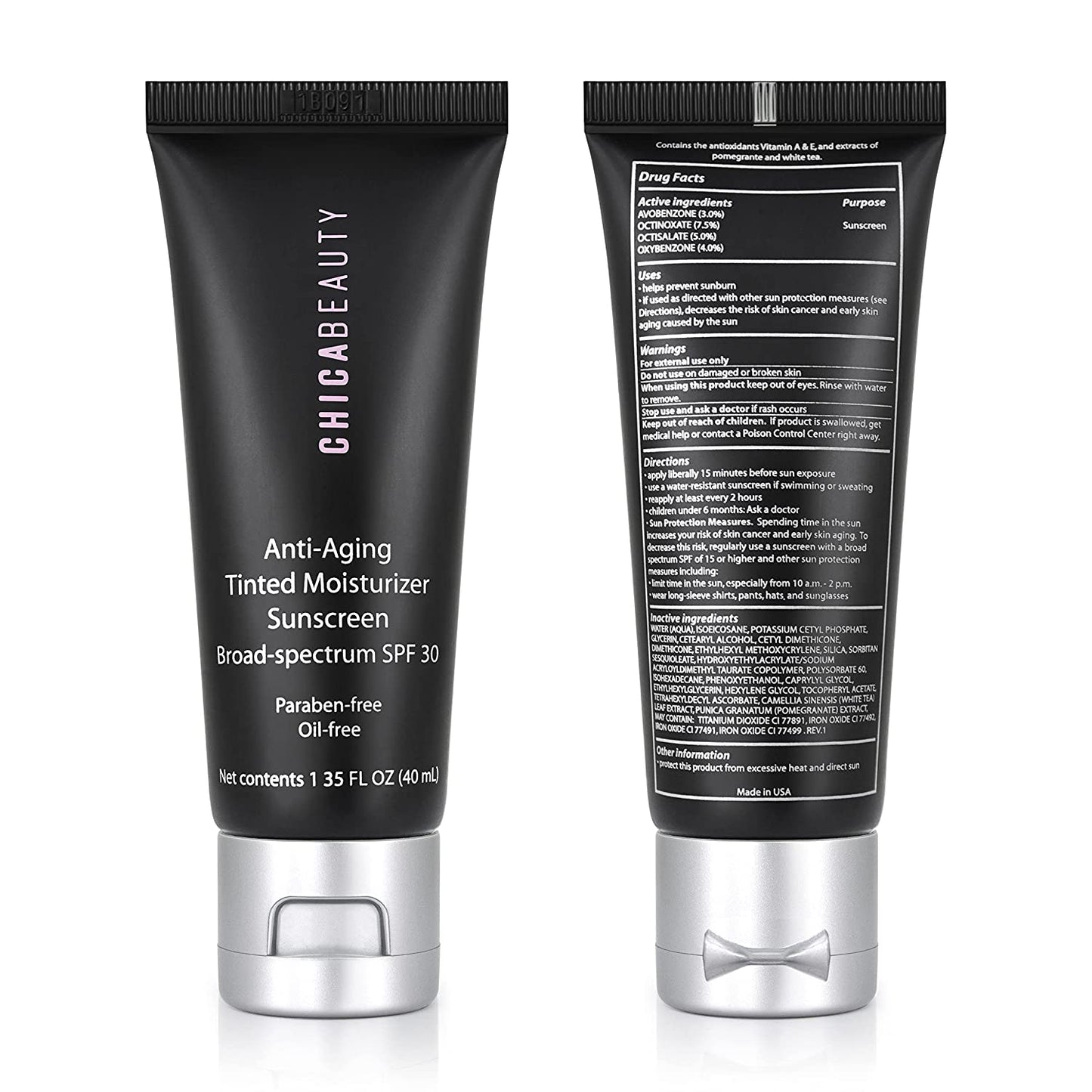 Anti-Aging Tinted Moisturizer Sunscreen Broad-Spectrum SPF 30 by Chica Beauty - Reskined- Best Price in United States