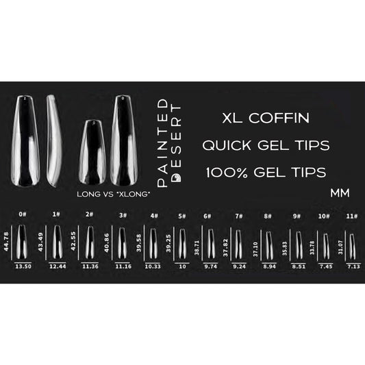 XL Coffin Quick Gel Tips - Reskined- Best Price in United States